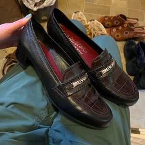 Brighton Black and Brown Loafers